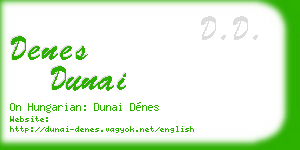 denes dunai business card