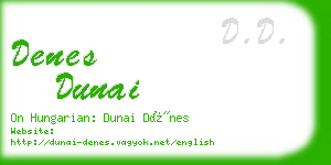 denes dunai business card